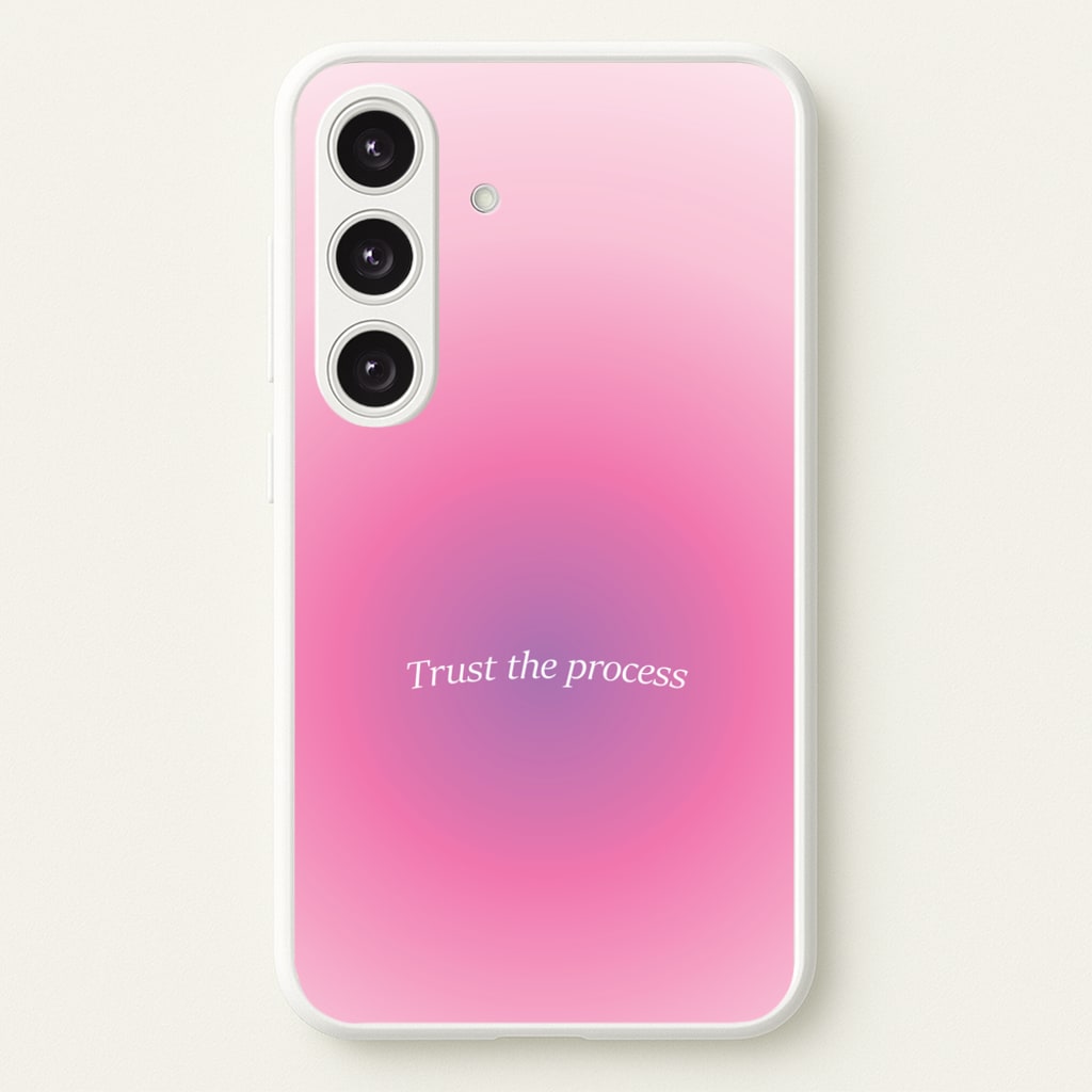 Trust The Process Pink Gradient - Summer Phone Case for Galaxy S25 Plus