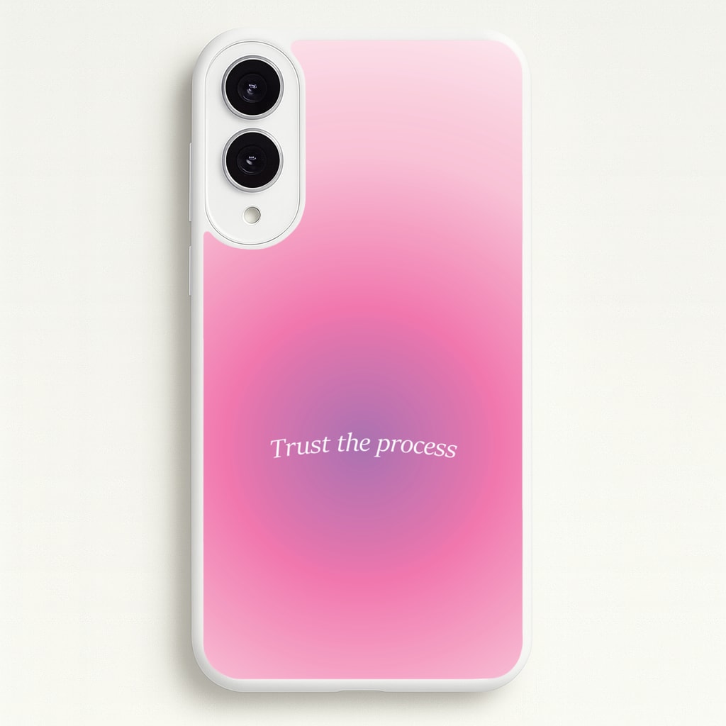 Trust The Process Pink Gradient - Summer Phone Case for Galaxy S25 Edge