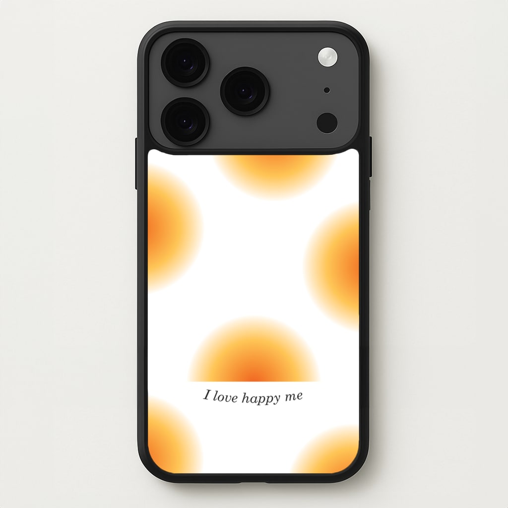I Love Happy Me Gradient Pattern Phone Case for iPhone 17 Pro Max