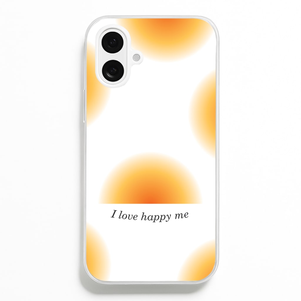 I Love Happy Me Gradient Pattern Phone Case
