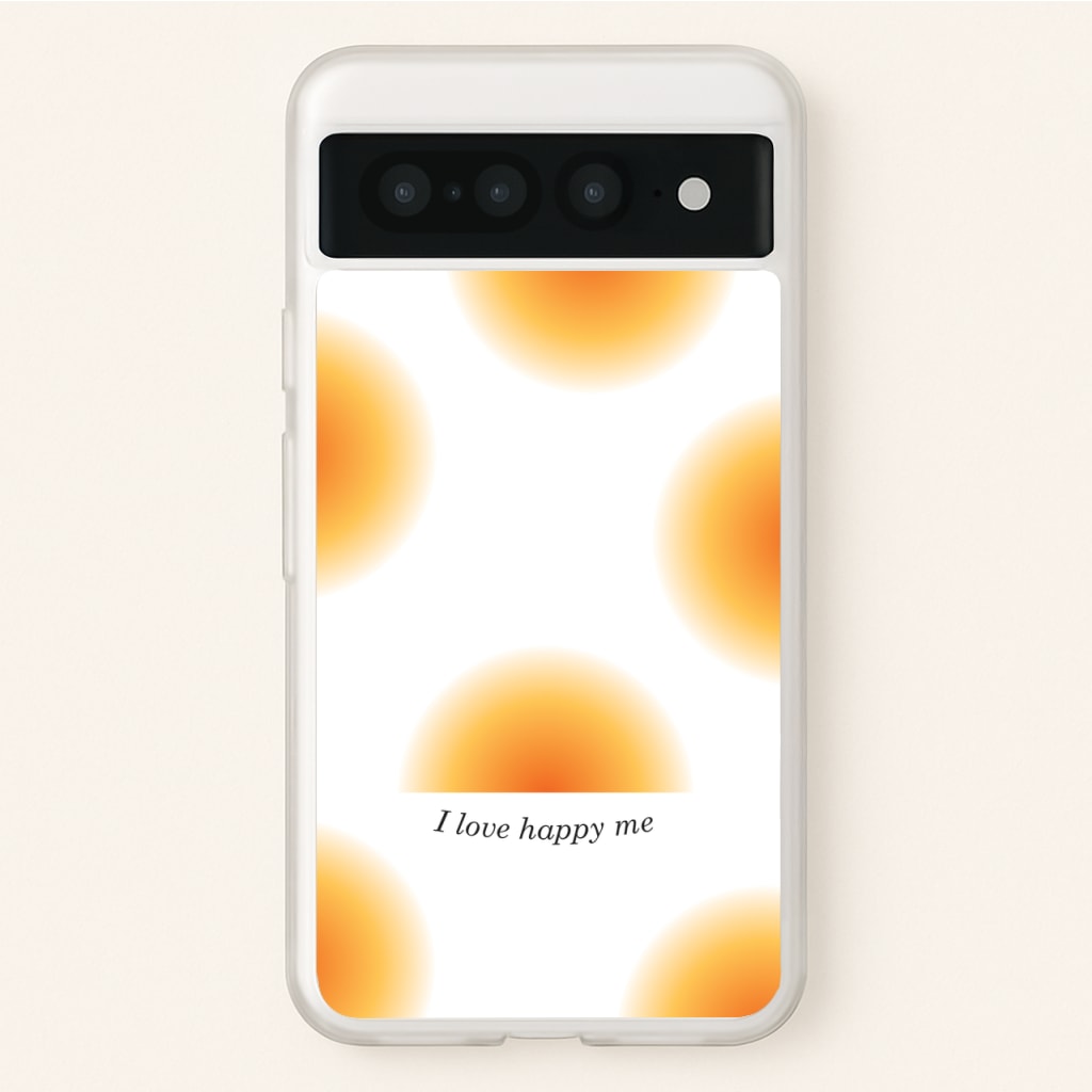 I Love Happy Me Gradient Pattern - Summer Phone Case for Google Pixel 7 Pro