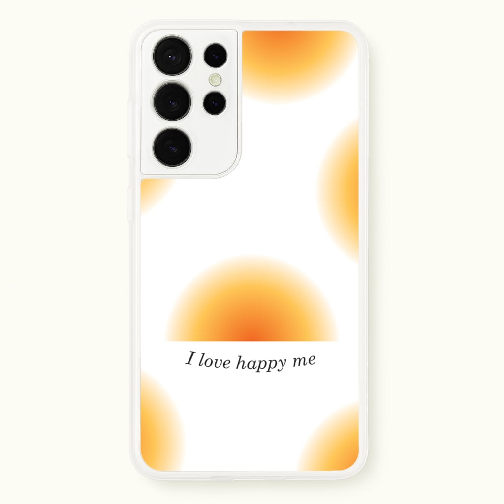 I Love Happy Me Gradient Pattern - Summer Phone Case for Galaxy S21 Ultra