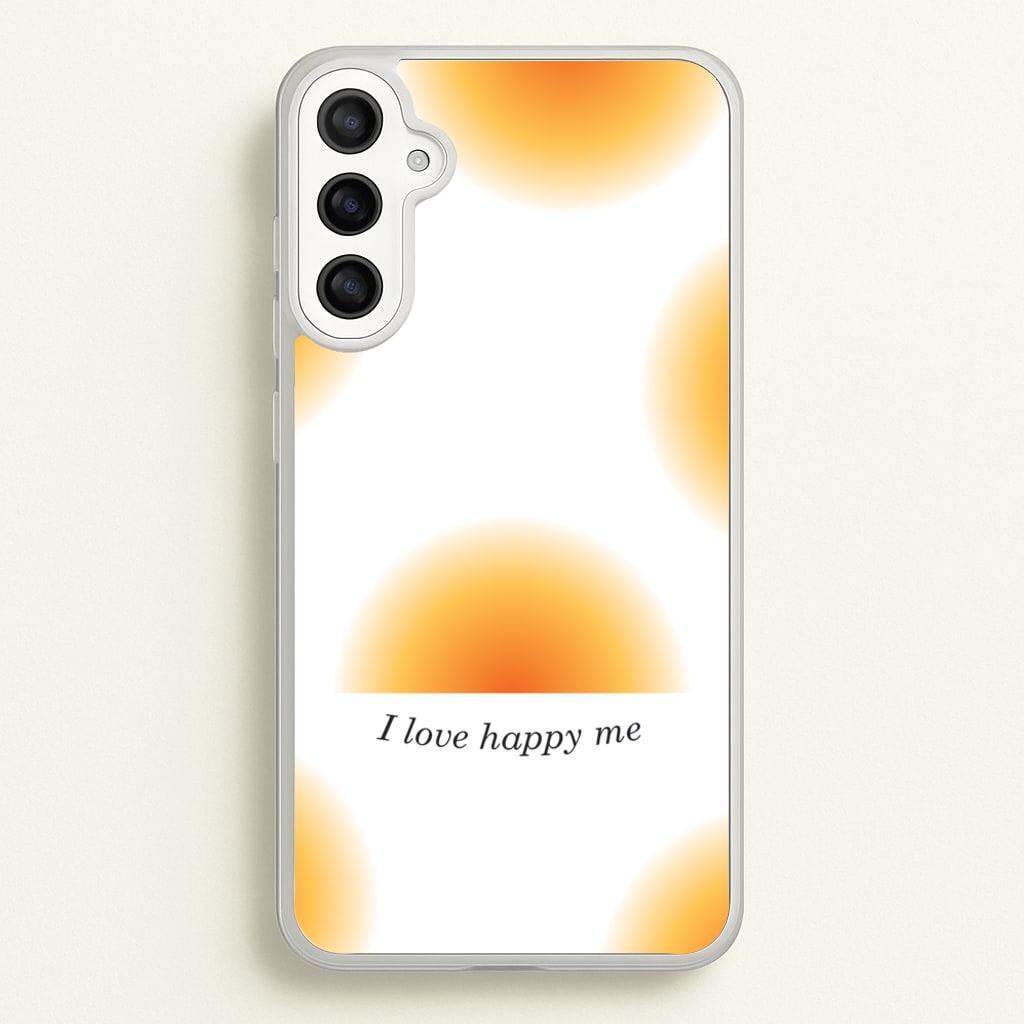 I Love Happy Me Gradient Pattern - Summer Phone Case for Galaxy A36
