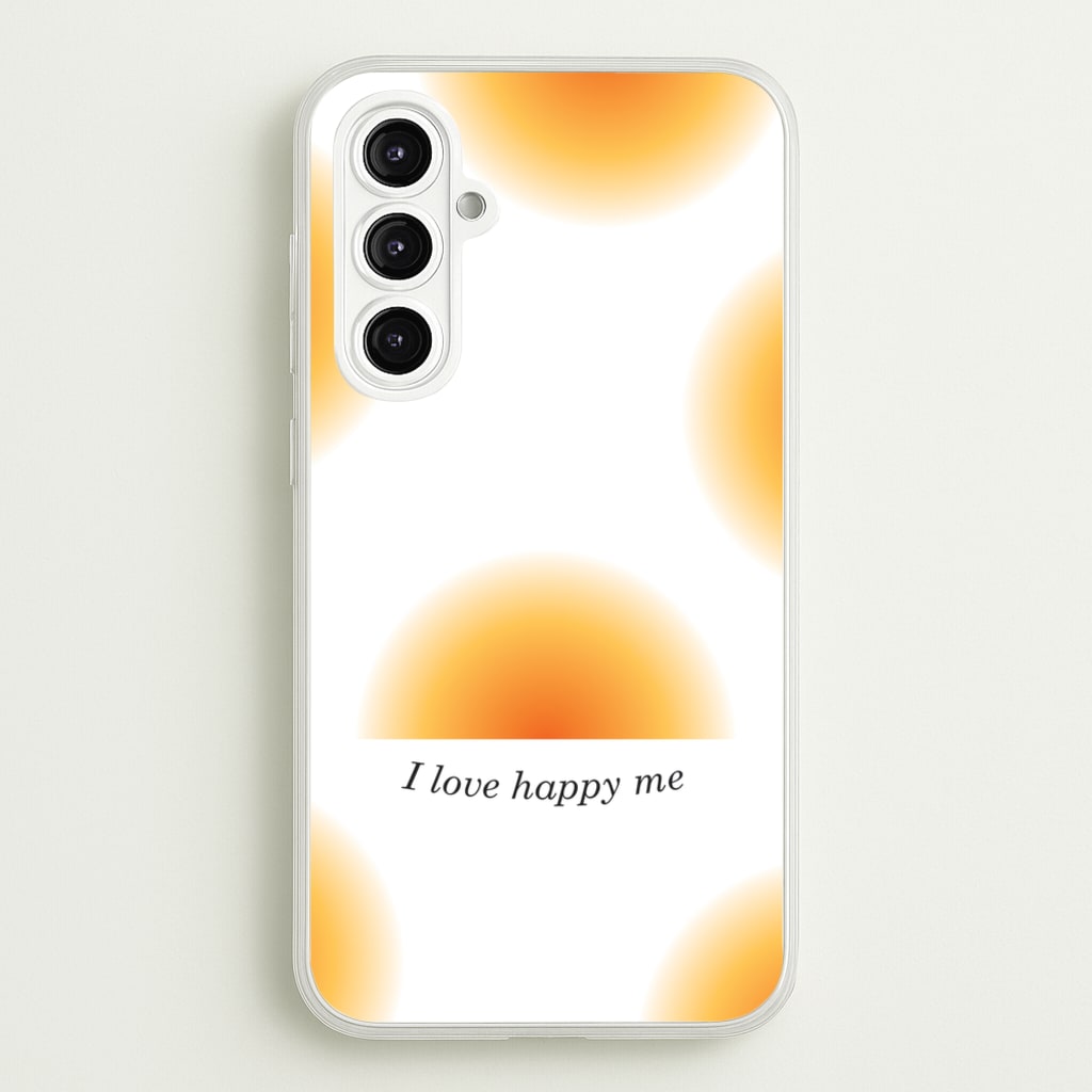 I Love Happy Me Gradient Pattern - Summer Phone Case for Galaxy A16