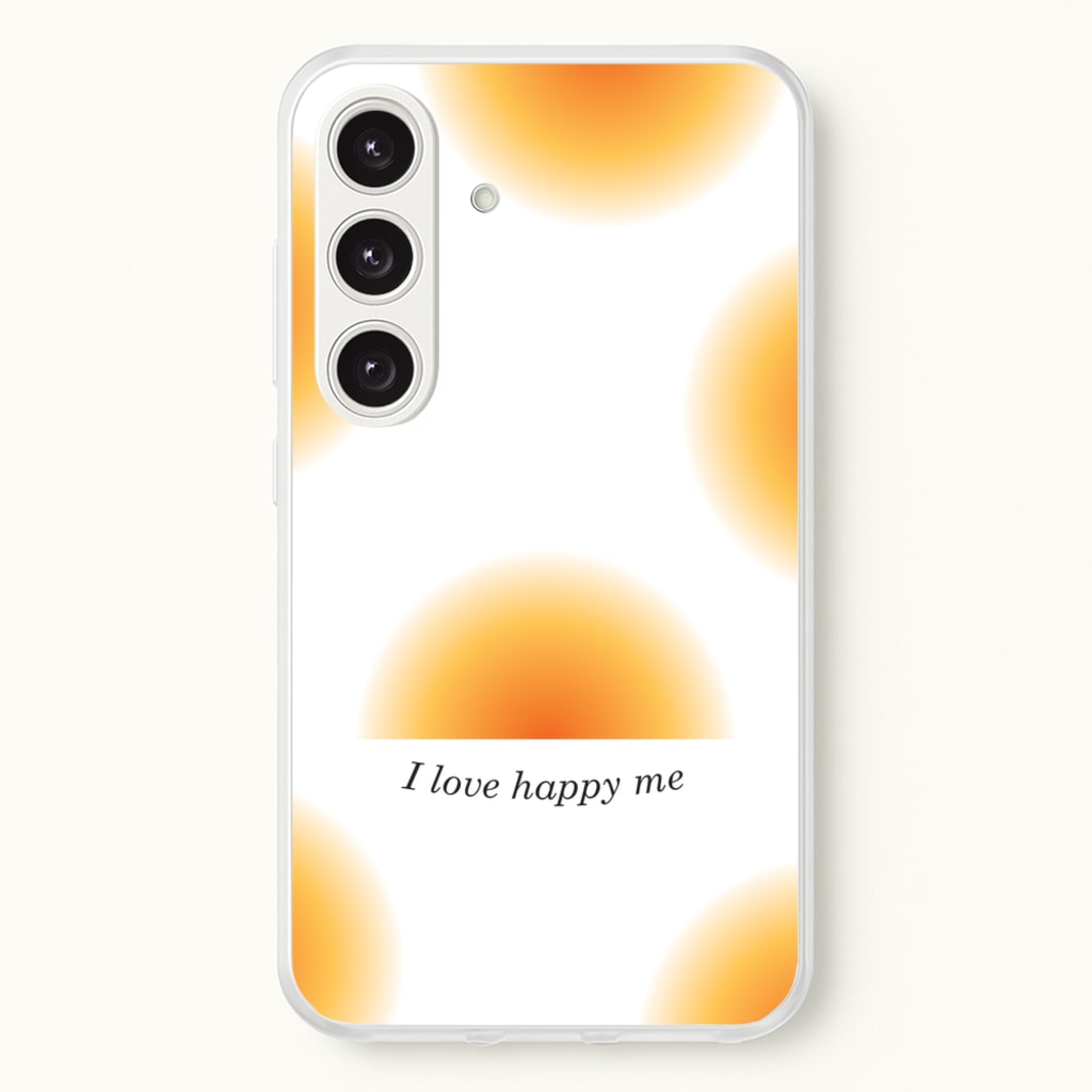 I Love Happy Me Gradient Pattern - Summer Phone Case for Galaxy S25
