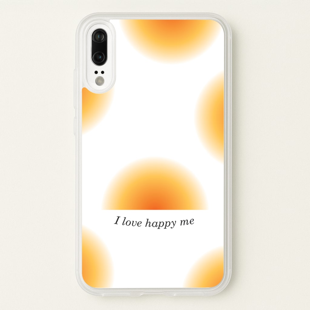 I Love Happy Me Gradient Pattern - Summer Phone Case for Huawei P20