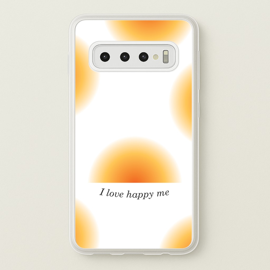 I Love Happy Me Gradient Pattern - Summer Phone Case for Galaxy S10