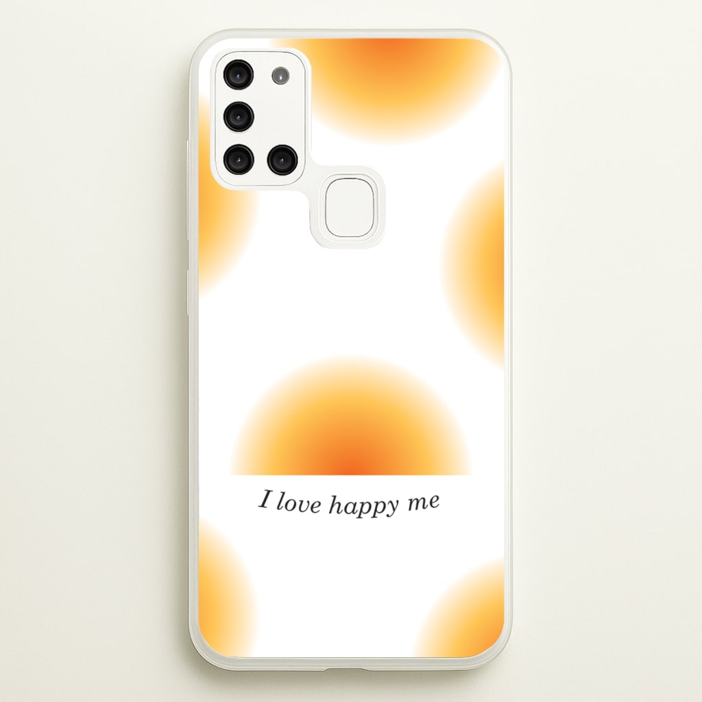 I Love Happy Me Gradient Pattern - Summer Phone Case for Galaxy A21s