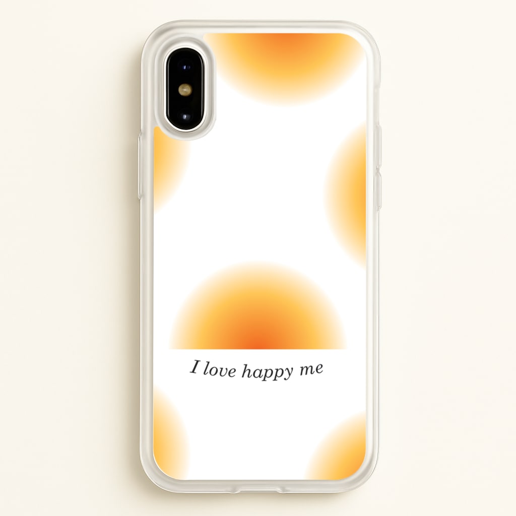 I Love Happy Me Gradient Pattern - Summer Phone Case for iPhone X / XS
