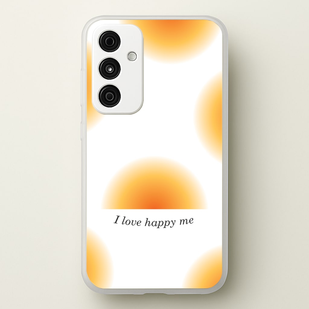 I Love Happy Me Gradient Pattern - Summer Phone Case for Galaxy A55