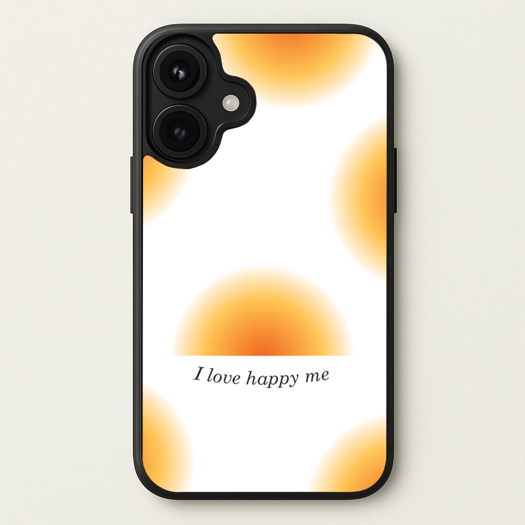 I Love Happy Me Gradient Pattern Phone Case for iPhone 17