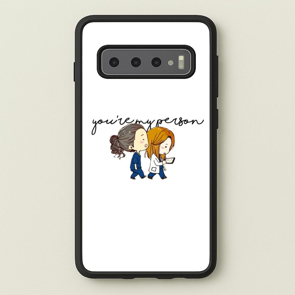 You're My Person Cartoon - Grey's - Greys Anatomy Phone Case for Galaxy S10 Plus