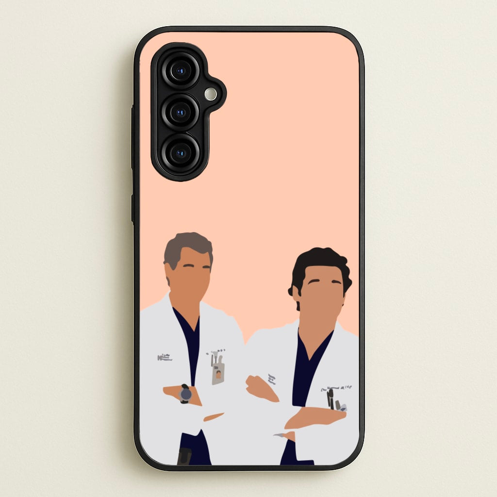 Two Doctors Arm Crossed - Grey's - Grey's Anatomy Phone Case for Galaxy A54
