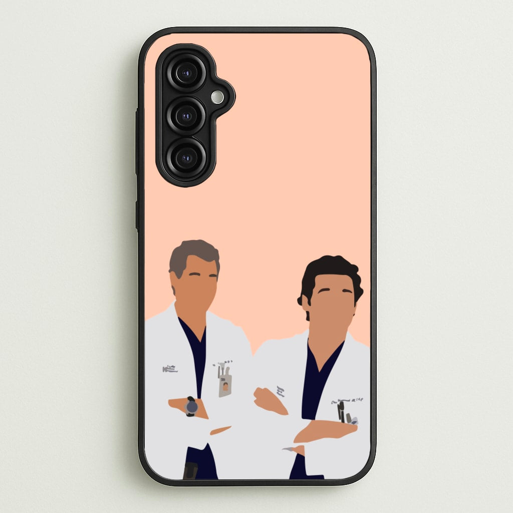 Two Doctors Arm Crossed - Grey's - Grey's Anatomy Phone Case for Galaxy A14