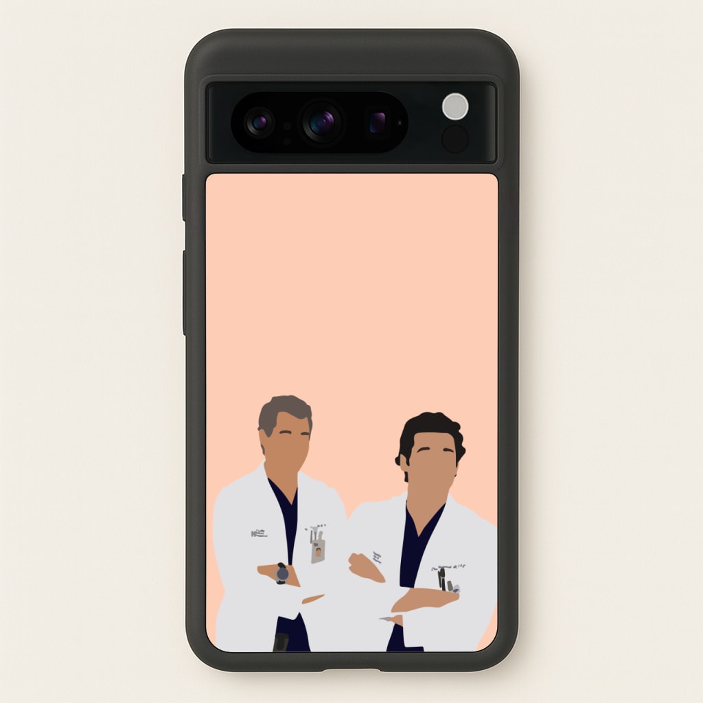 Two Doctors Arm Crossed - Grey's - Grey's Anatomy Phone Case for Google Pixel 8 Pro
