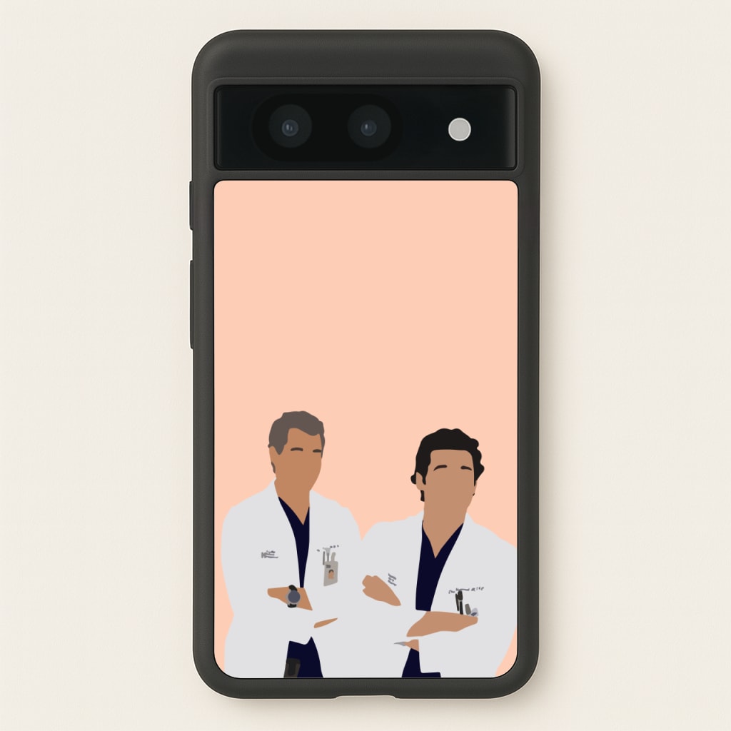 Two Doctors Arm Crossed - Grey's - Grey's Anatomy Phone Case for Google Pixel 8a
