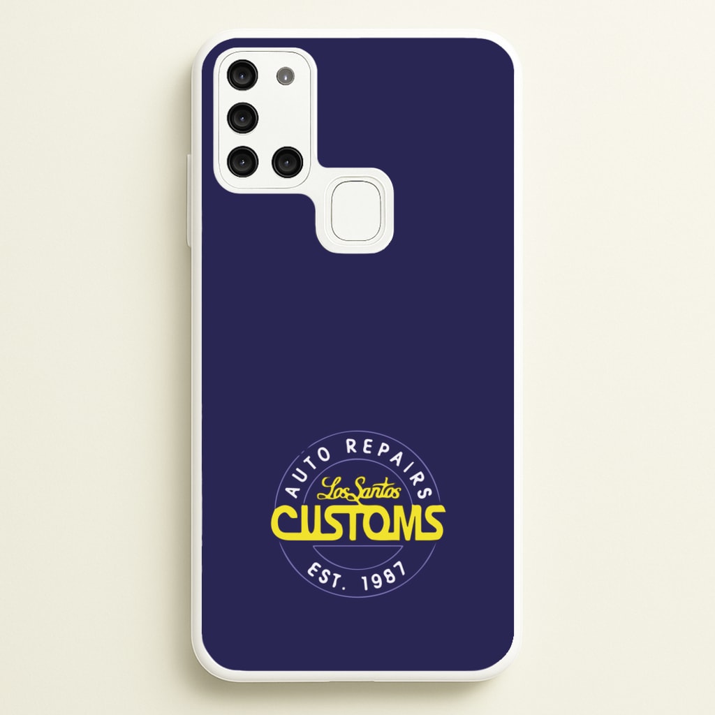 Los Santos Customs - Video Game - GTA Phone Case for Galaxy A21s