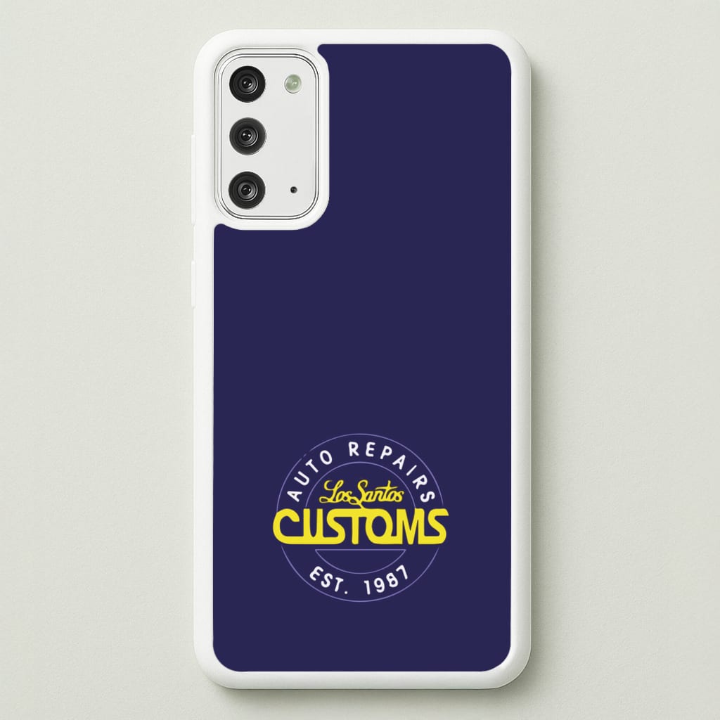 Los Santos Customs - Video Game - GTA Phone Case for Galaxy Note 20