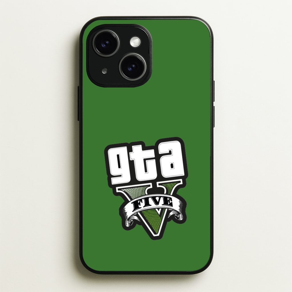 Green Five - Video Game - GTA Phone Case for iPhone 15 Plus