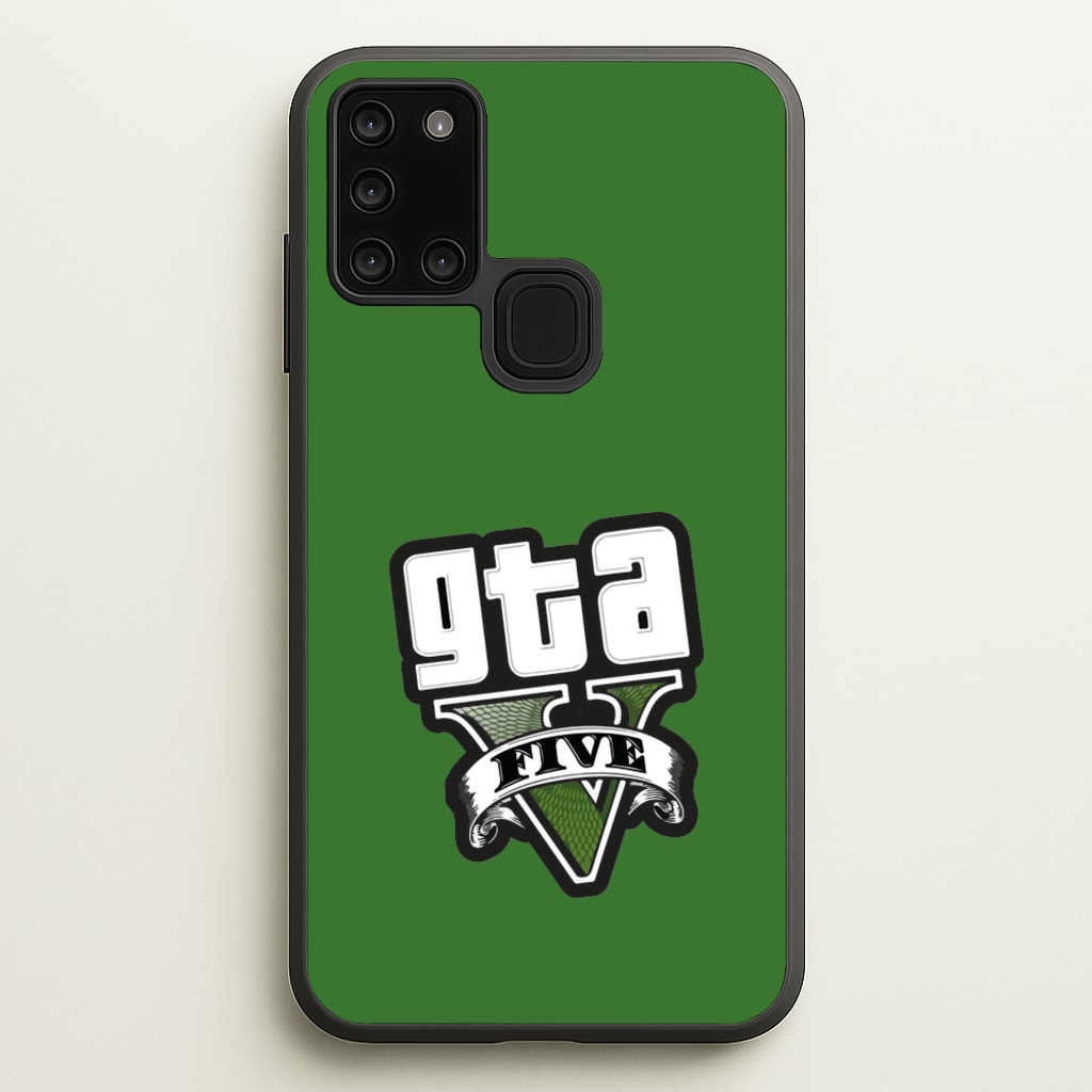 Green Five - Video Game - GTA Phone Case for Galaxy A21s
