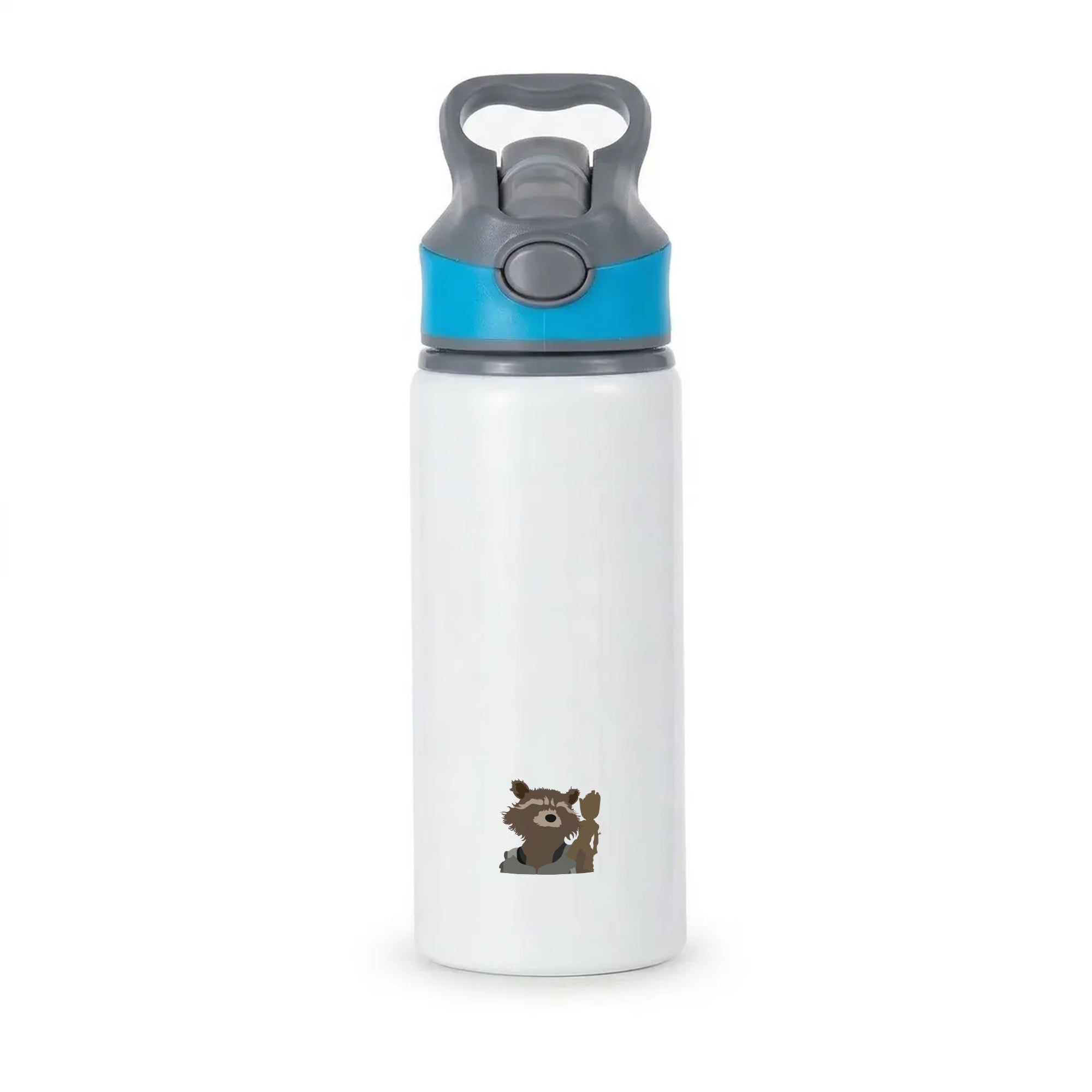 Rocket Raccoon And Groot - GOTG Active Water Bottle - Blue