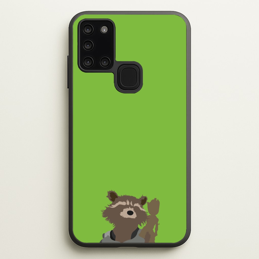 Rocket Raccoon And Groot - GOTG - Marvel Phone Case for Galaxy A21s