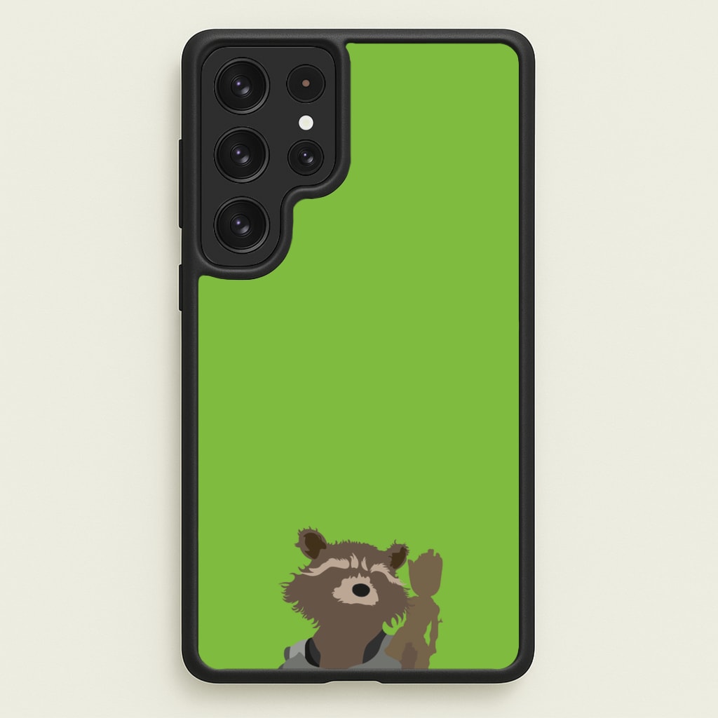 Rocket Raccoon And Groot - GOTG - Marvel Phone Case for Galaxy S22 Ultra