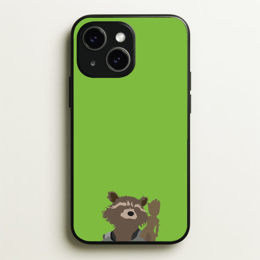 Rocket Raccoon And Groot - GOTG - Marvel Phone Case for iPhone 15