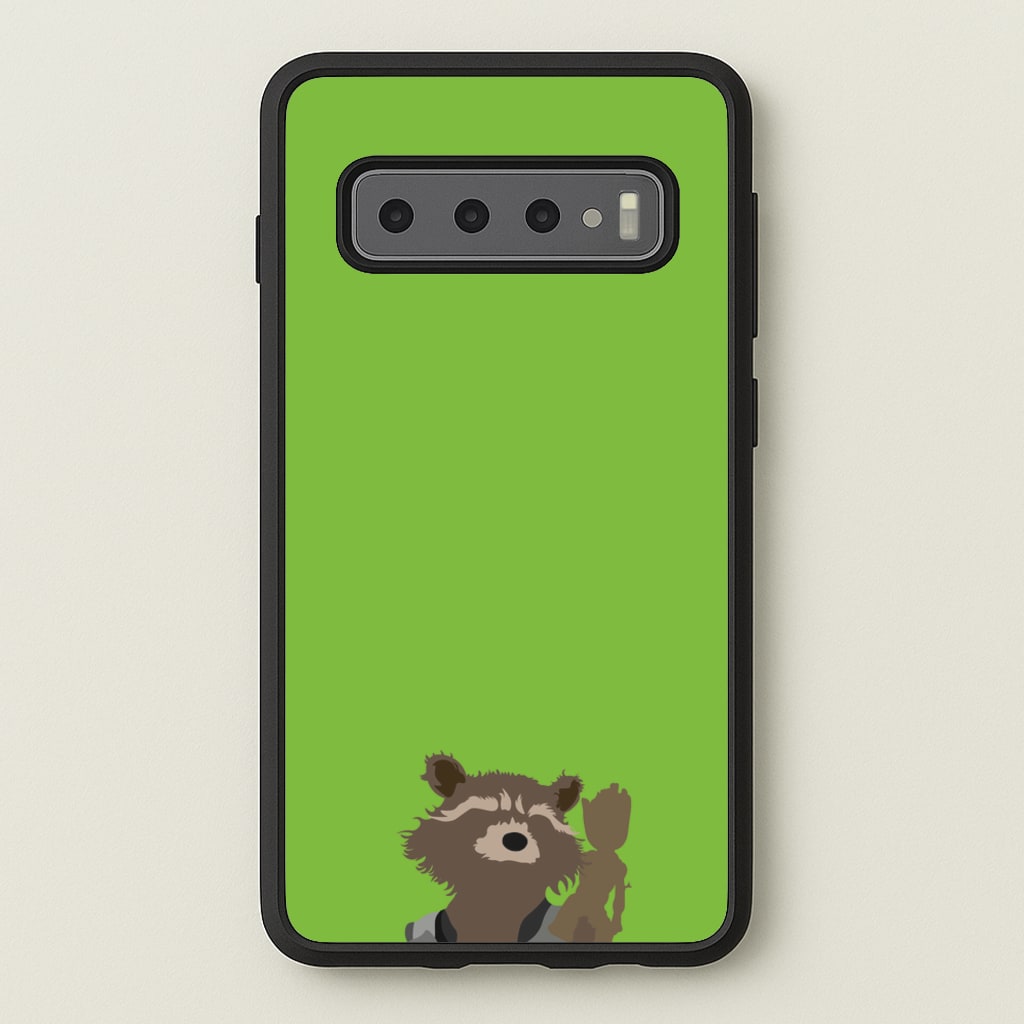 Rocket Raccoon And Groot - GOTG - Marvel Phone Case for Galaxy S10 Plus