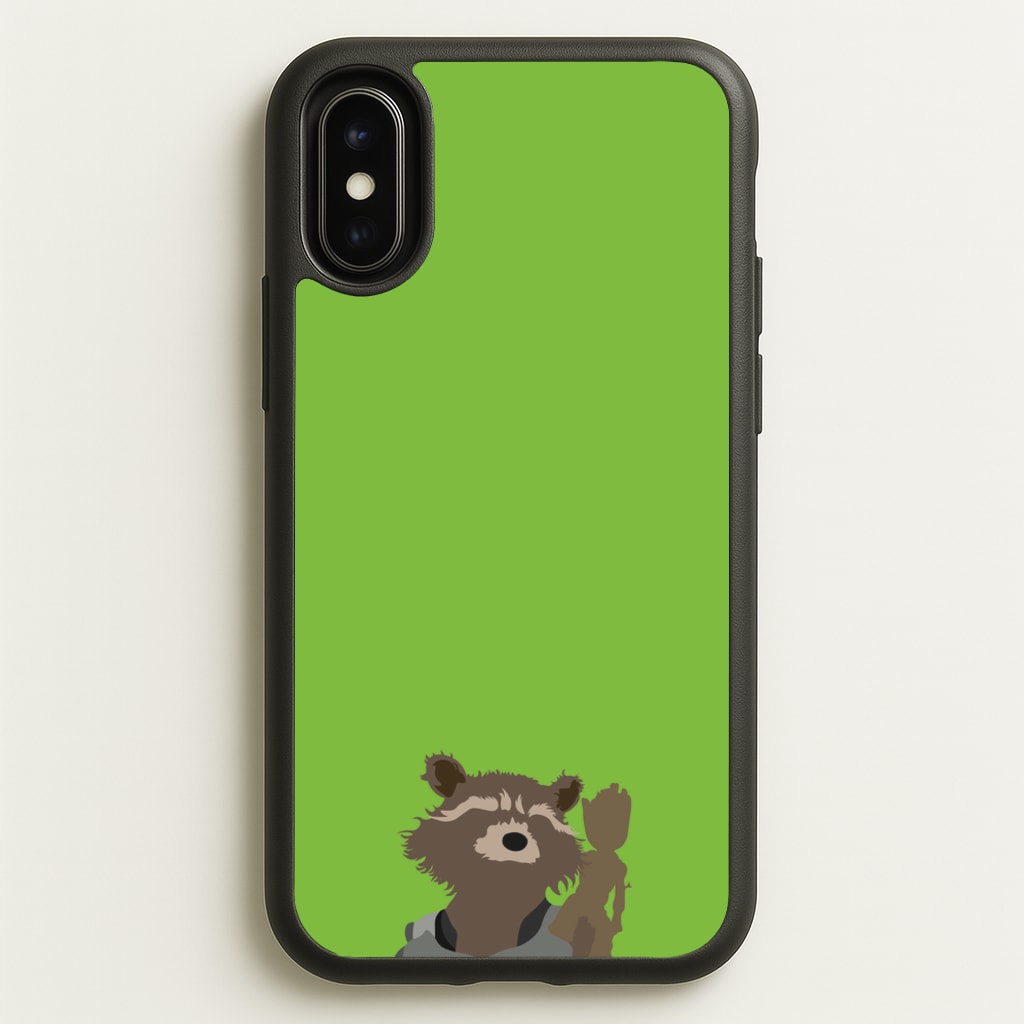 Rocket Raccoon And Groot - GOTG - Marvel Phone Case for iPhone X / XS