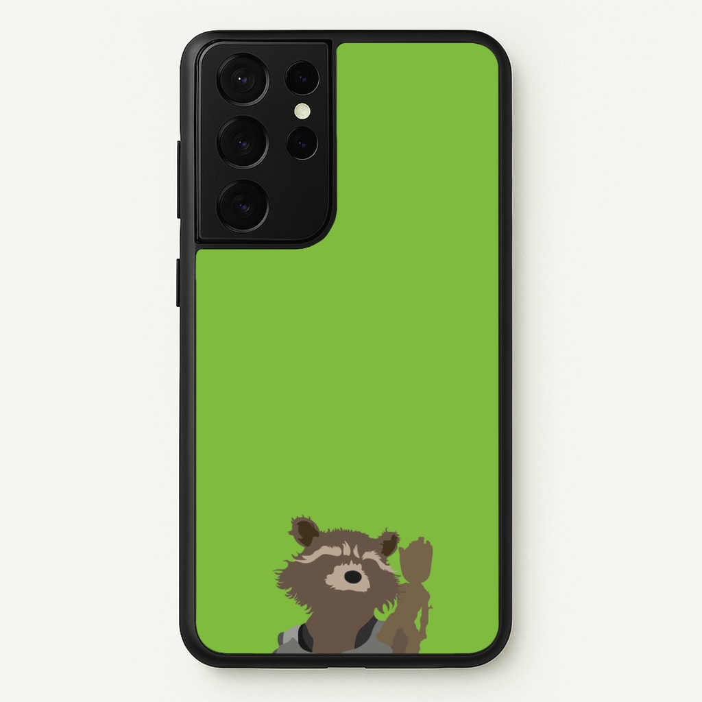 Rocket Raccoon And Groot - GOTG - Marvel Phone Case for Galaxy S21 Ultra