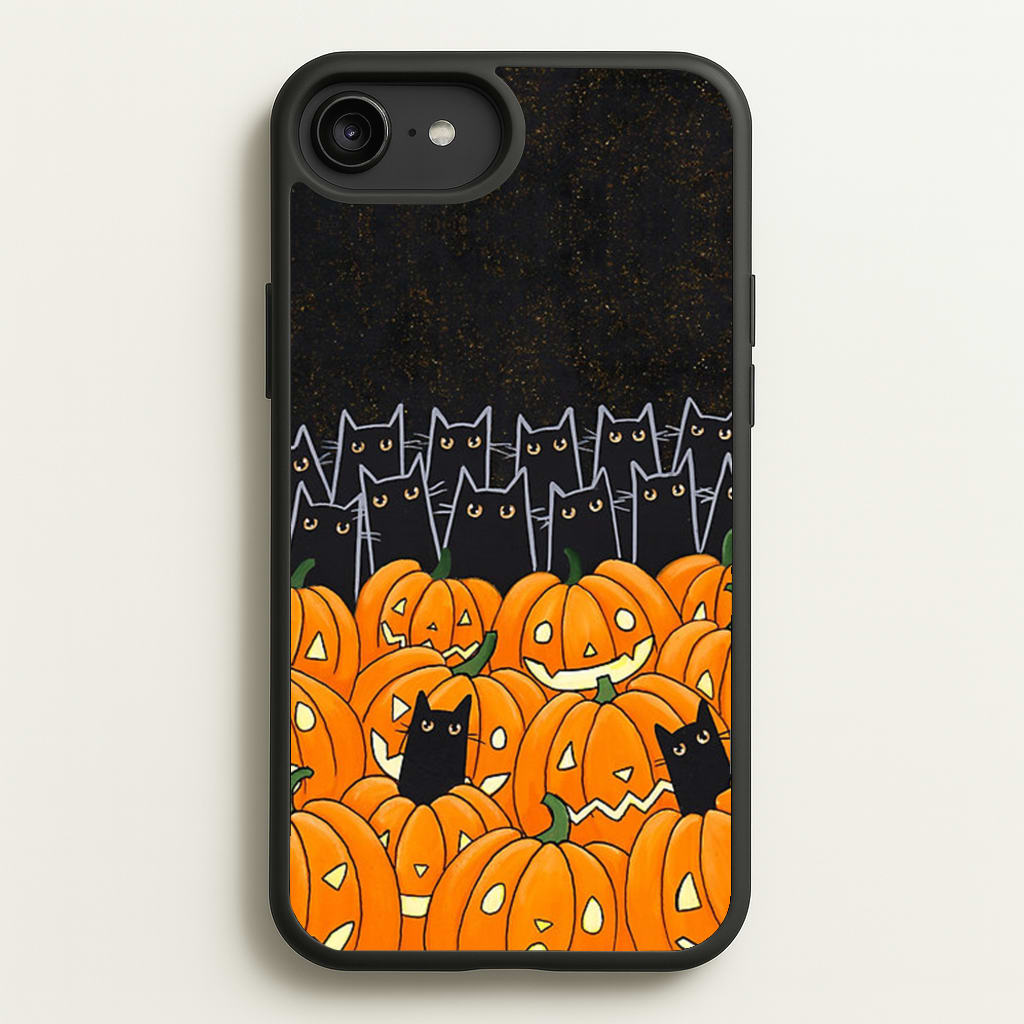 Black Cats & Lanterns - Halloween - Phone Case for iPhone 6 Plus / 7 Plus / 8 Plus