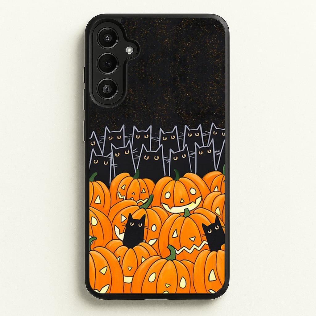 Black Cats & Lanterns - Halloween - Phone Case for Galaxy A36