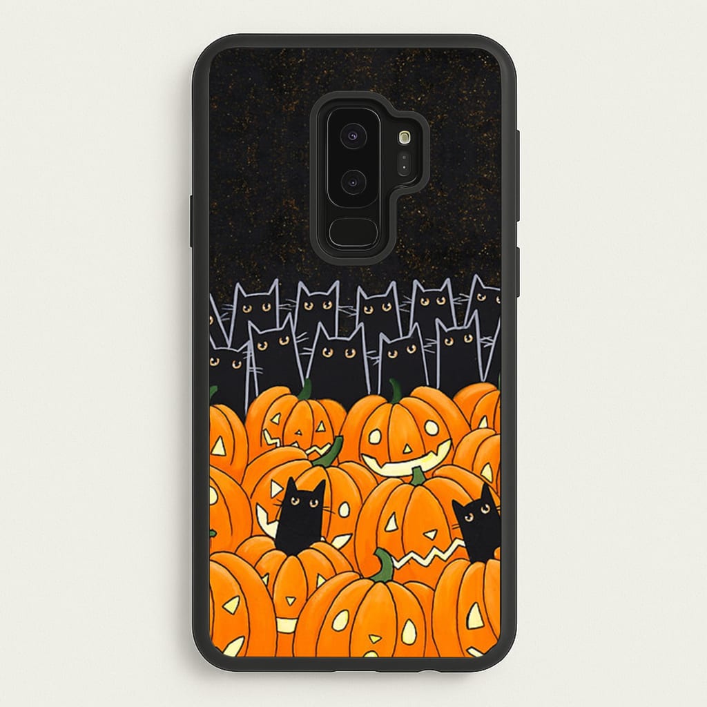 Black Cats & Lanterns - Halloween - Phone Case for Galaxy S9 Plus