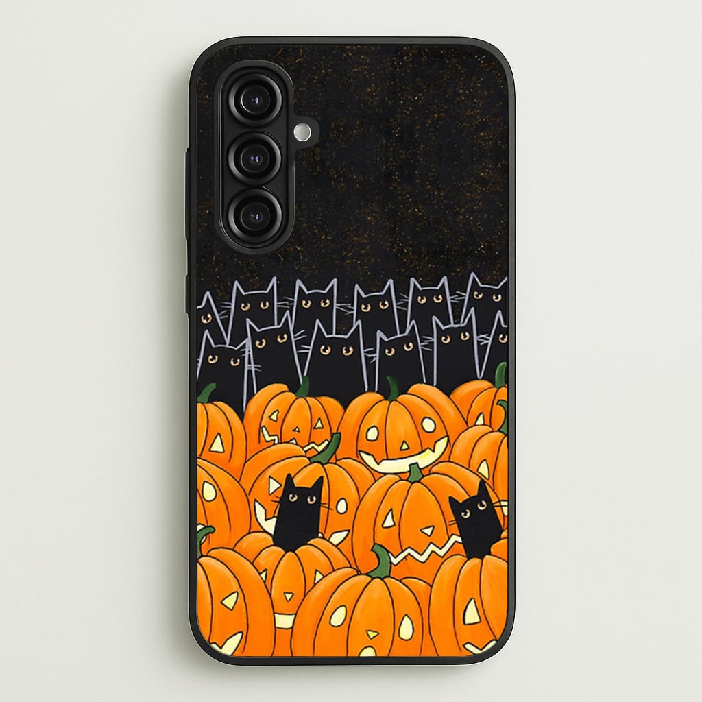 Black Cats & Lanterns - Halloween - Phone Case for Galaxy A16