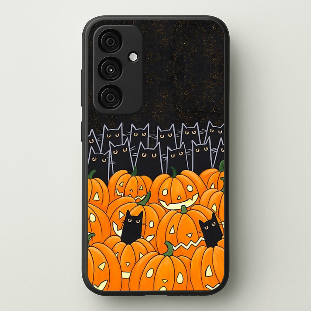 Black Cats & Lanterns - Halloween - Phone Case for Galaxy A35