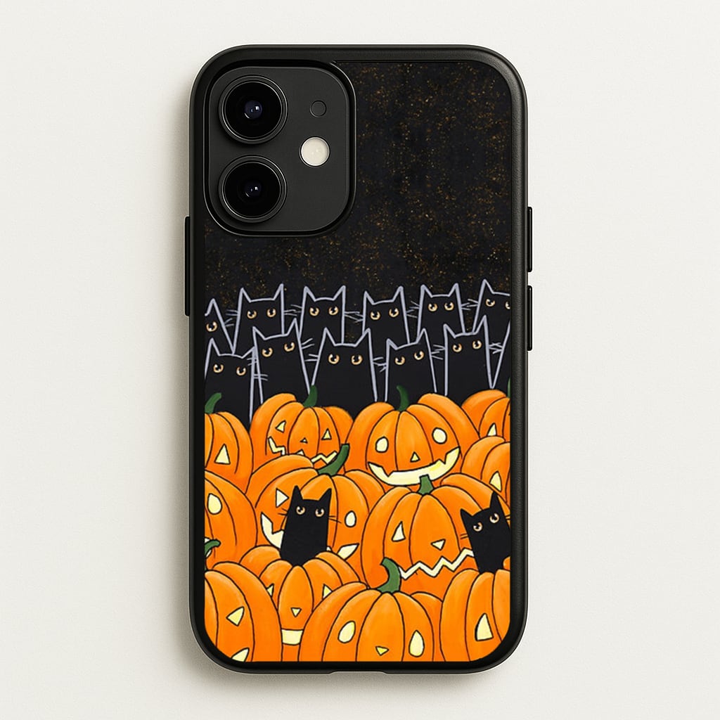 Black Cats & Lanterns - Halloween - Phone Case for iPhone 12 Mini