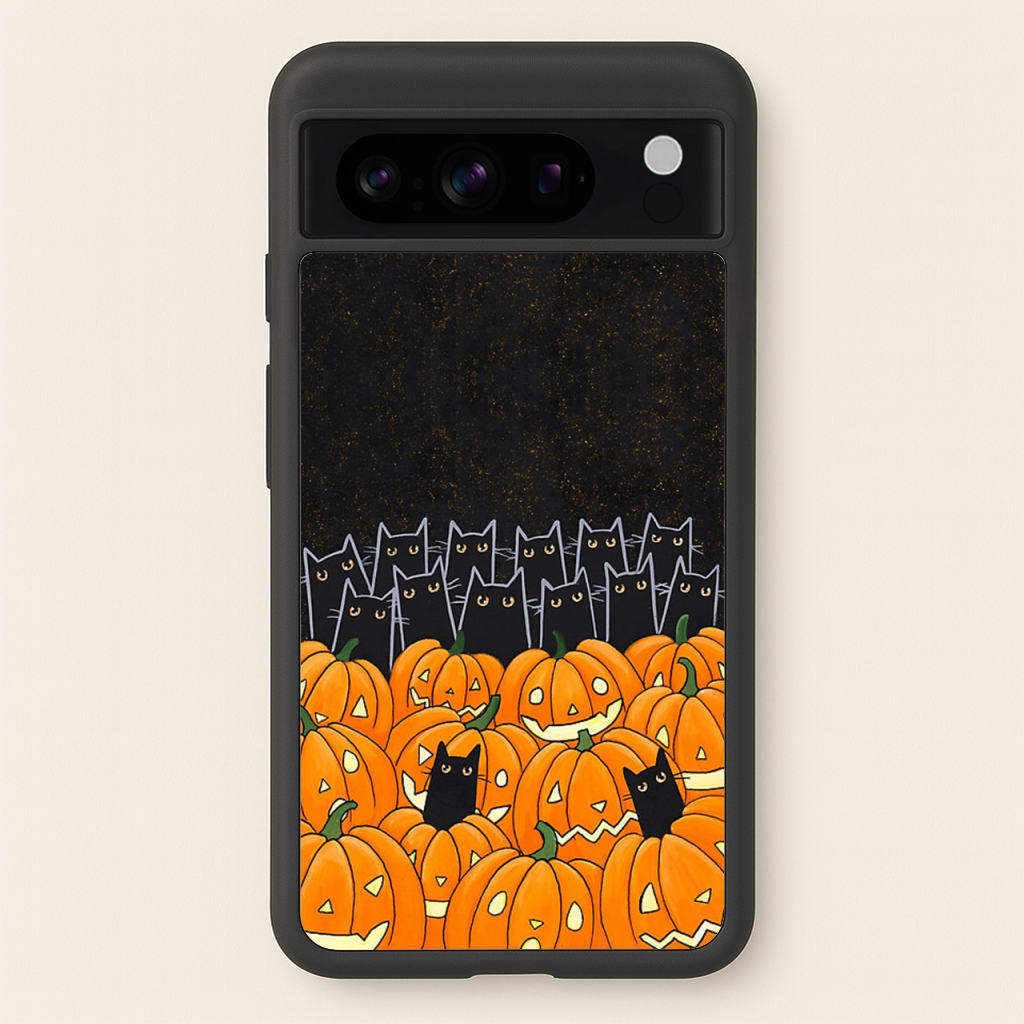 Black Cats & Lanterns - Halloween - Phone Case for Google Pixel 8 Pro