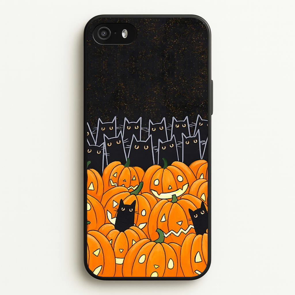 Black Cats & Lanterns - Halloween - Phone Case for iPhone 5 / 5s / SE 2016