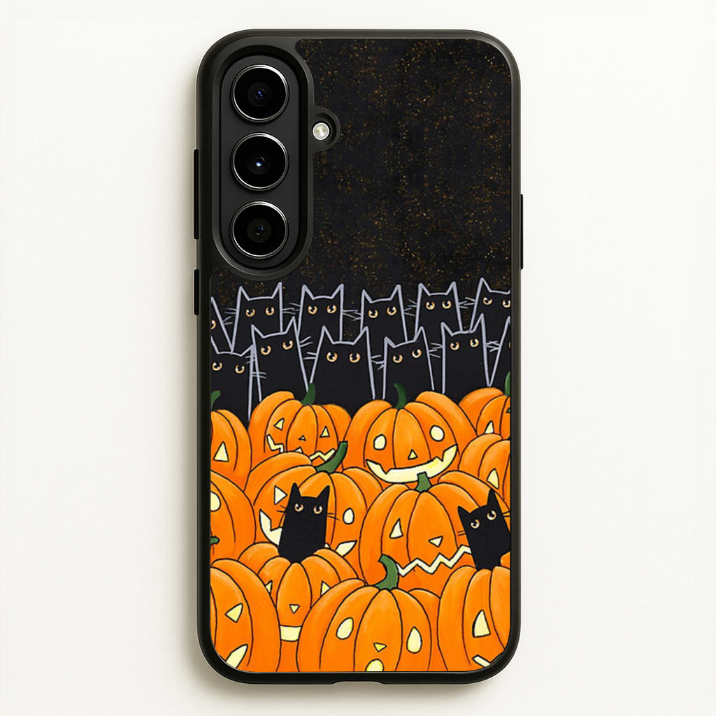 Black Cats & Lanterns - Halloween - Phone Case for Galaxy A56
