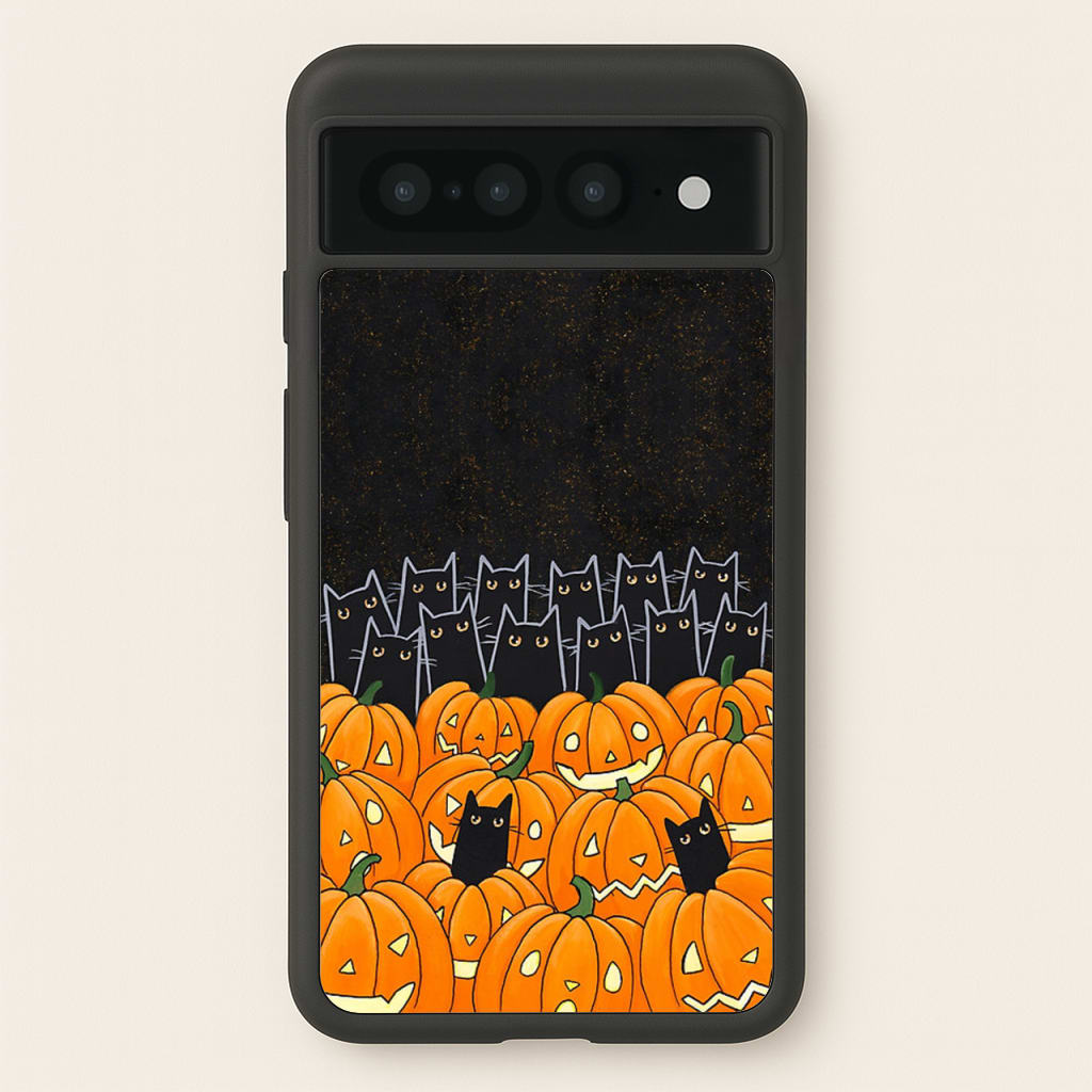 Black Cats & Lanterns - Halloween - Phone Case for Google Pixel 7 Pro