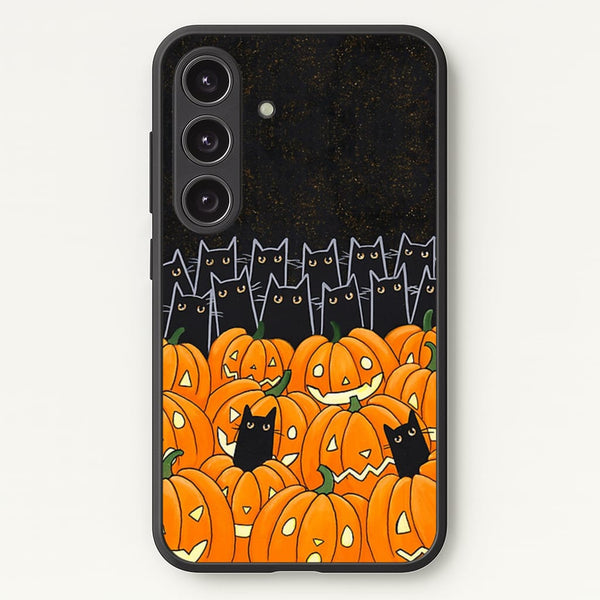 Black Cats & Lanterns - Halloween - Phone Case for Galaxy S24FE