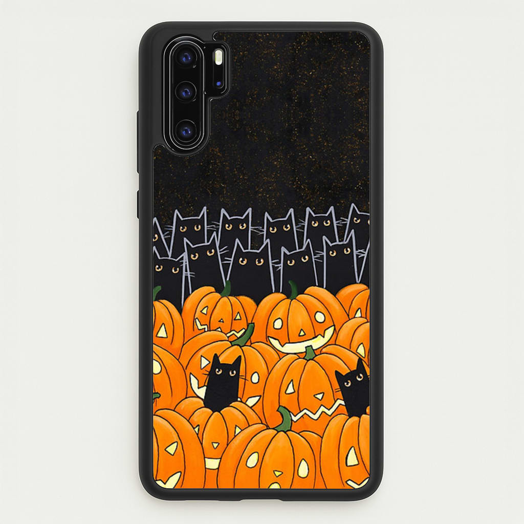 Black Cats & Lanterns - Halloween - Phone Case for Huawei P30 Pro