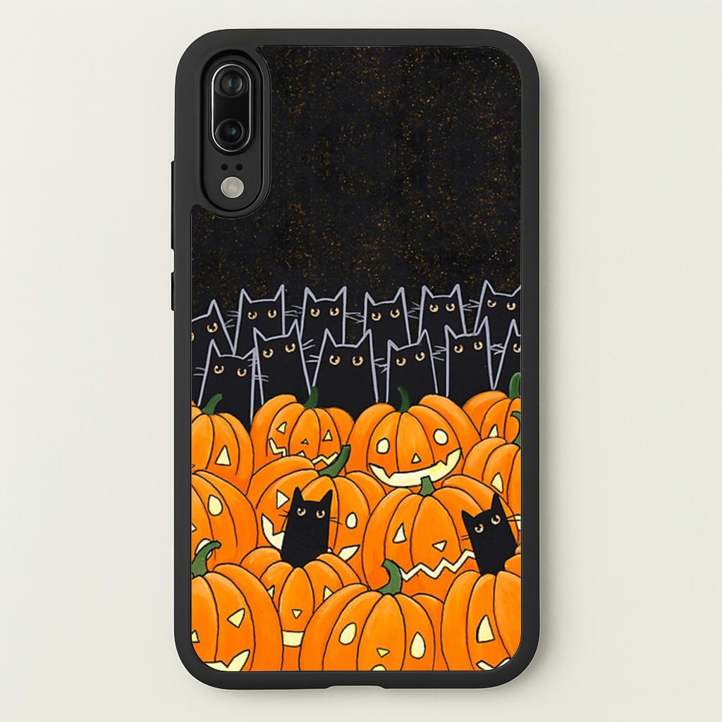 Black Cats & Lanterns - Halloween - Phone Case for Huawei P20