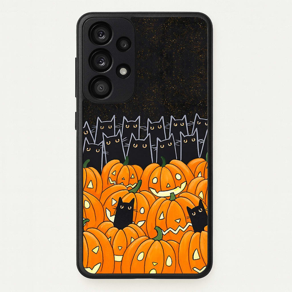 Black Cats & Lanterns - Halloween - Phone Case for Galaxy A53
