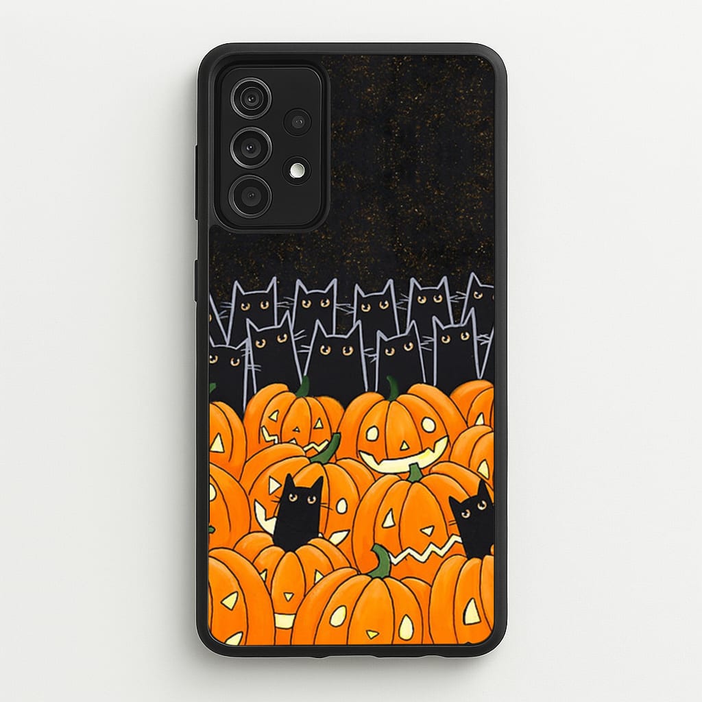 Black Cats & Lanterns - Halloween - Phone Case for Galaxy A52 / A52s