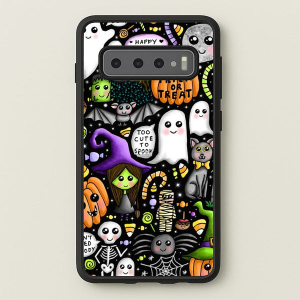 Colourful Halloween Pattern - Phone Case for Galaxy S10
