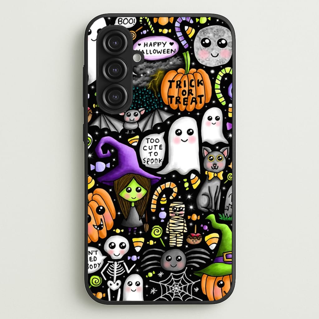 Colourful Halloween Pattern - Phone Case for Galaxy S23FE
