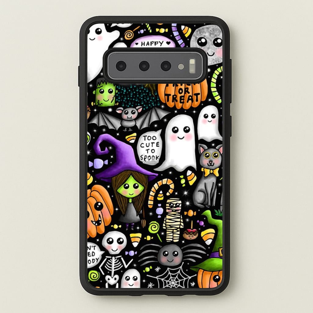 Colourful Halloween Pattern - Phone Case for Galaxy S10 Plus