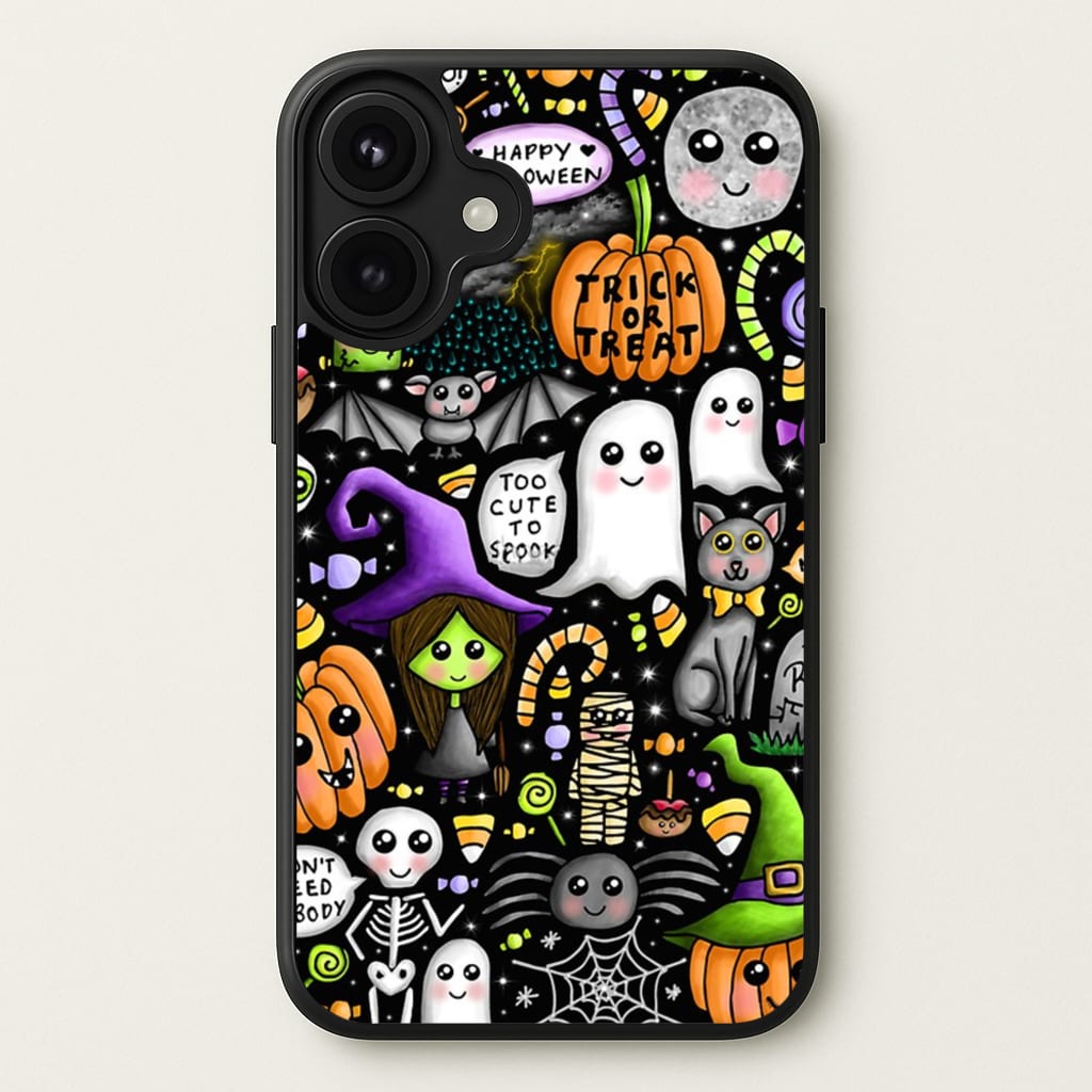 Colourful Halloween Pattern Phone Case for iPhone 17